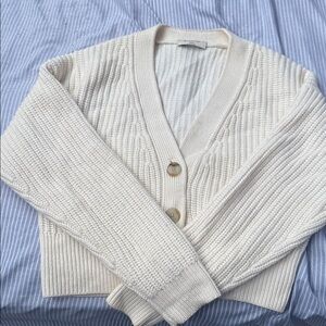 Aritzia Cream Cardigan Sweater